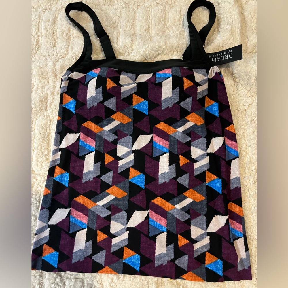DreamSuit By Miracle Brands Tankini Top Women’s Size 10